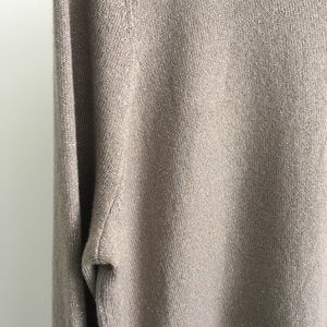 Taupe Sweater with Rose Gold Metallic Thread
